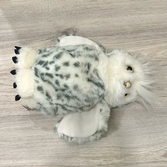 Cascade Toys White Snowy Owl Plush Hand Puppet Stuffed Animal 360 Turning Head - Picture 8 of 8